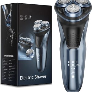 KOPEXY Electric Shavers for Men, IPX7 Waterproof Cordless Razor with Cleaning Brush, Portable Rechargeable Electric Beard Trimmer for Home Travel - Image 1