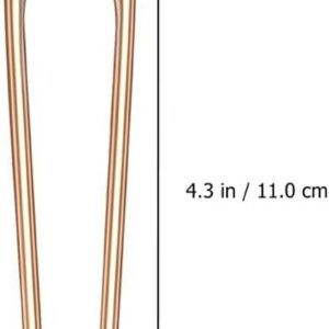 Hair Sticks Fork Sticks 4Pcs Shaped Hair Pin Stick French Style Hair Clips Retro Long Chopsticks for Women Girls Hairstyle Accessories Fork Sticks Tortoise Shell - Image 5