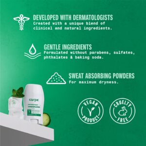 Carpe Underarm Antiperspirant and Deodorant for Women and Men, Cucumber Spa, 1.69 fl oz - Image 8