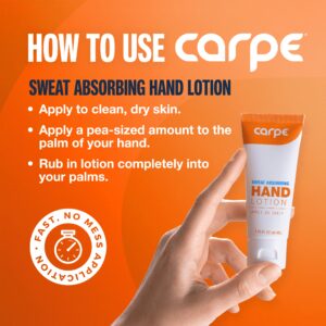 Carpe Sweat Absorbing Hand Lotion for Sweaty Hands, Anti Sweat Lotion, 1.35 fl oz - Image 3