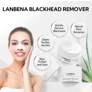 LANBENA Pore Strips (50g/1.76 Oz)+100pcs Nose Strips with Blackhead Remover, Black Head Remover for Face, Blackhead Remover Mask, Nose Strips for Blackheads - Image 4