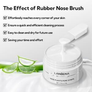 LANBENA Pore Strips (50g/1.76 Oz)+100pcs Nose Strips with Blackhead Remover, Black Head Remover for Face, Blackhead Remover Mask, Nose Strips for Blackheads - Image 5