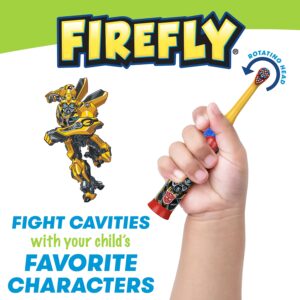 Firefly Clean N' Protect, Transformers Toothbrush with Fun 3D Antibacterial Character Cover, Soft Compact Brush Head, Ergonomic Handles for Small Hands, Battery Included, Ages 3+, 1 Count - Image 5