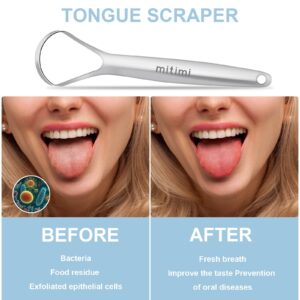 Mitimi Tongue Scraper for Adults (2 Pack) , 100% Useful Surgical Stainless Steel Tongue Cleaner for Both Adults and Kids - Image 6