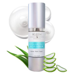 Kleem Organics Hyaluronic Acid Serum – Deep Hydration, Anti-Aging, All Skin Types - 1 Fl. Oz