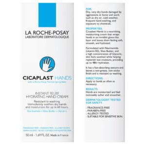La Roche-Posay Cicaplast Hand Cream for Dry Hands, 1.69 fl oz - Image 3