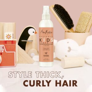 Shea Moisture Kids Extra Moisturizing Leave-in Conditioner Detangler Frizz Control Curly Hair Coconut & Hibiscus, 8 oz Spray Bottle - Image 3