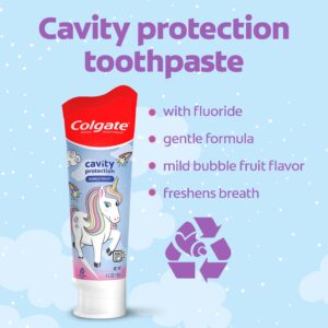 Colgate Kids Toothbrush Set with Toothpaste, Unicorn Gift Set, 4 Piece Set - Image 7