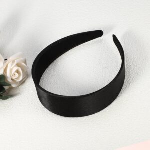 Vocoste Hair Headband Wide Satin Headband for Women Girl Black 1.57" Wide Headband - Image 7
