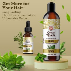 GuruNanda Rosemary Mint Hair Oil, 8 oz, Full Size - Image 5