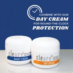 Cleure Night Cream Face Moisturizer with Hyaluronic Acid, Fragrance-Free, 2 oz - Image 3