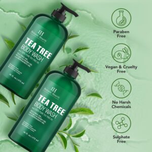 Botanic Hearth Tea Tree Body Wash - 16 fl oz - Helps Soothe Itchy, Dry Skin, Antifungal Body Wash with 100% Pure Tea Tree Oil - Sulfate Free, Paraben Free, for Men and Women - Image 5