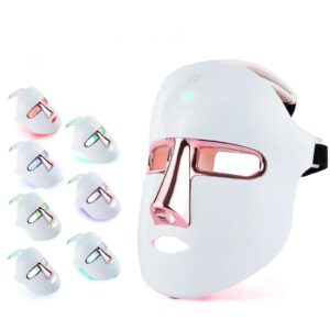 RUTAWZ LED Face Mask - 7 Color Light Therapy for Facial Skin Care, Wrinkle Reduction and Acne Improvement - Image 5