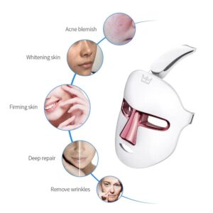 RUTAWZ LED Face Mask - 7 Color Light Therapy for Facial Skin Care, Wrinkle Reduction and Acne Improvement - Image 11