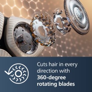 Philips Norelco S9000 Prestige Rechargeable Wet & Dry Shaver with Precision Trimmer and Premium Case, SP9841/84 - Image 4