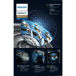 Philips Norelco S9000 Prestige Rechargeable Wet & Dry Shaver with Precision Trimmer and Premium Case, SP9841/84 - Image 12
