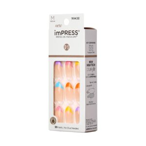 KISS imPRESS Press on Nails, Young Love, Purple, Medium Almond, 30 Count - Image 5
