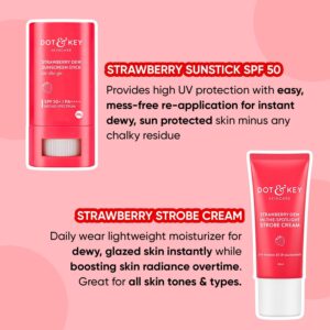 Dot & Key Strawberry Dewy Sunscreen Stick & Strobe Cream Skin Combo (2 Items In The Set) - Image 4