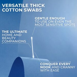 Cotton Swabs 100% Cotton Original Soft Tips Beauty First Aid Home Use 750 Count - Image 3