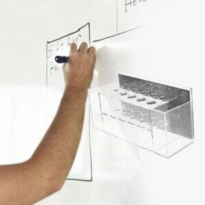 Magnetic Pen Holder Man Makeup Brush Organizer Holes Storage Rack - Image 4