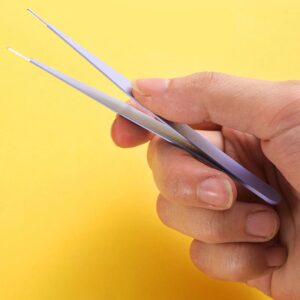DEKAXID Stainless Steel Straight Curved Tweezers Colorful Pink Blue Purple DIY Eyelash Tweezer Nail Art Sticker Rhinestones Picking Tool - Image 4