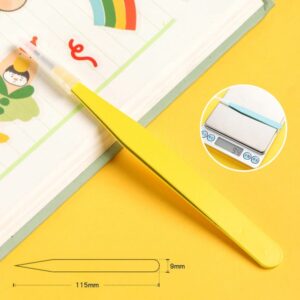 DEKAXID Stainless Steel Straight Curved Tweezers Colorful Pink Blue Purple DIY Eyelash Tweezer Nail Art Sticker Rhinestones Picking Tool - Image 5