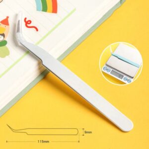 DEKAXID Stainless Steel Straight Curved Tweezers Colorful Pink Blue Purple DIY Eyelash Tweezer Nail Art Sticker Rhinestones Picking Tool - Image 7