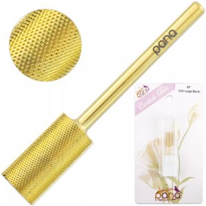 Professional Gold Large Barrel Nail Drill Bit Extra Fine Grit - Image 1