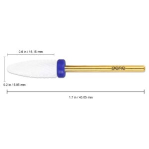 Professional Quality Ceramic White Flame Cone Shaped Bit Nail Drill Medium Grit - Image 2