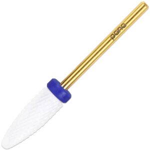 Professional Quality Ceramic White Flame Cone Shaped Bit Nail Drill Medium Grit - Image 3
