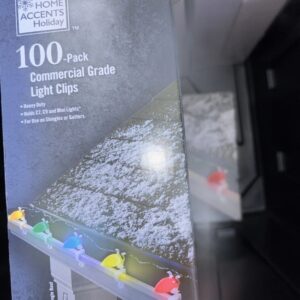 Home Accents Holiday 100 Pack Commercial Grade Light Clips. Cc - Image 4