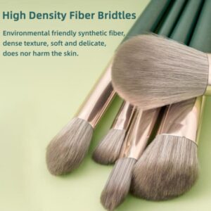 Makeup Brushes 14 Pcs Premium Synthetic Makeup Kit,Foundation Brush Eyeshadow Brush Make up Brushes Set Green - Image 7