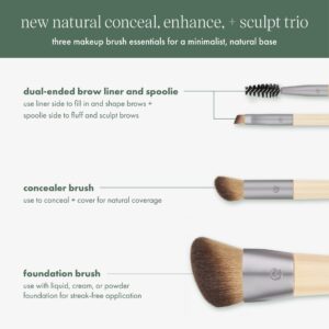 EcoTools Conceal, Enhance, & Sculpt Makeup Brush Trio, 3 Piece Set - Image 4