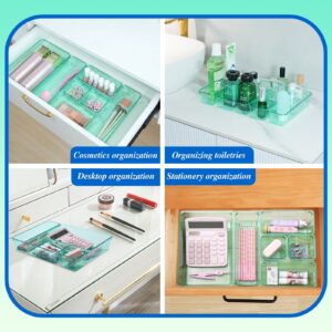 Trotianingyu 25 PCS Plastic Drawer Organizers Set,4-Size Drawer Organizer Trays -Green - Image 5