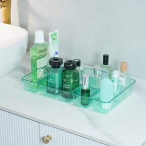 Trotianingyu 25 PCS Plastic Drawer Organizers Set,4-Size Drawer Organizer Trays -Green - Image 7