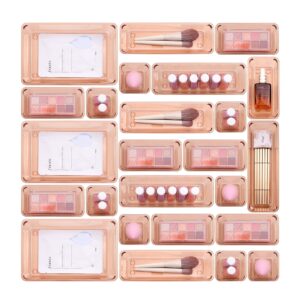 Trotianingyu 25 PCS Plastic Drawer Organizers Set,4-Size Drawer Organizer Trays -Green - Image 22