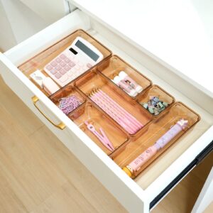 Trotianingyu 25 PCS Plastic Drawer Organizers Set,4-Size Drawer Organizer Trays -Green - Image 26