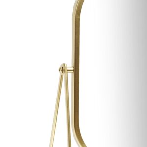 Mainstay Round Edge Tabletop Easel Mirror with a Modern Gold Finish Vanity Mirror 7" x 5" - Image 3