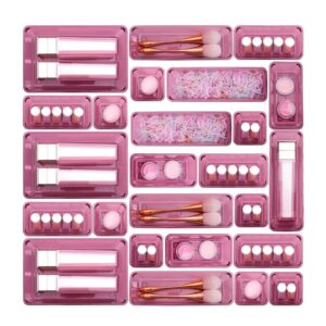 Trotianingyu 25 PCS Plastic Drawer Organizers Set,4-Size Drawer Organizer Trays -Green - Image 36