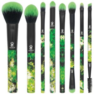 Moda Brush Neon Pink Tie Dye 8pc Makeup Brush Kit - Image 6