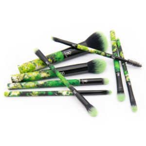 Moda Brush Neon Pink Tie Dye 8pc Makeup Brush Kit - Image 7