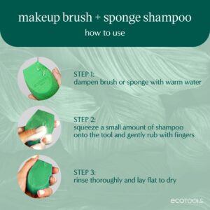 EcoTools Makeup Brush + Sponge Shampoo, Makeup Brush Cleaner, 6 fl.oz./ 177 ml, 1 Count - Image 4