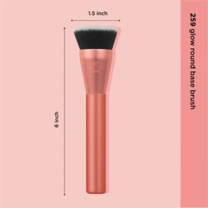 Real Techniques Glow Round Base Makeup Brush, for Liquid & Cream Foundation, 1 Count - Image 4