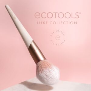 EcoTools Luxe Natural Makeup Brush Set, for Face, Cheek, and Eye Makeup, 5 Piece Set - Image 7