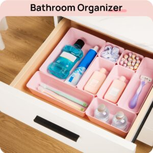 Vtopmart 26 PCS Clear Plastic Stackable Organizer Bins,Makeup Drawer Organizers and Vanity Organizer - Image 10