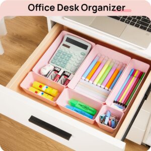 Vtopmart 26 PCS Clear Plastic Stackable Organizer Bins,Makeup Drawer Organizers and Vanity Organizer - Image 14