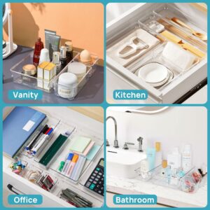 Vtopmart 26 PCS Clear Plastic Stackable Organizer Bins,Makeup Drawer Organizers and Vanity Organizer - Image 21