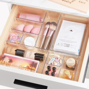 Vtopmart 26 PCS Clear Plastic Stackable Organizer Bins,Makeup Drawer Organizers and Vanity Organizer - Image 27