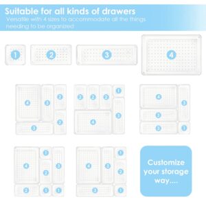 Vtopmart 26 PCS Clear Plastic Stackable Organizer Bins,Makeup Drawer Organizers and Vanity Organizer - Image 29