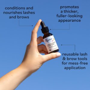 Sky Organics Organic Castor Oil Eyelash Serum for Fuller-Looking Lashes and Brows, 1 fl oz - Image 3